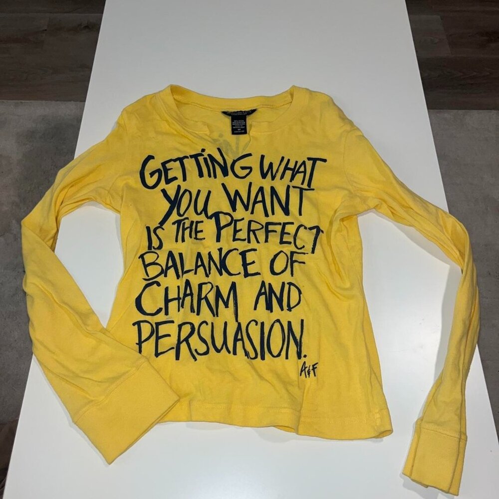 y2k bratty text long sleeve